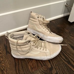 Vans Cream High Top Sneakers sz 7.5